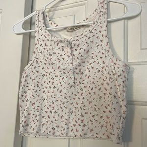 White floral crop top, size L from Liberty love